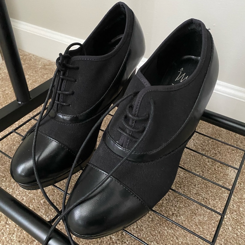 Impo Black Ankle Oxford Booties
